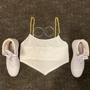 White Crop Top